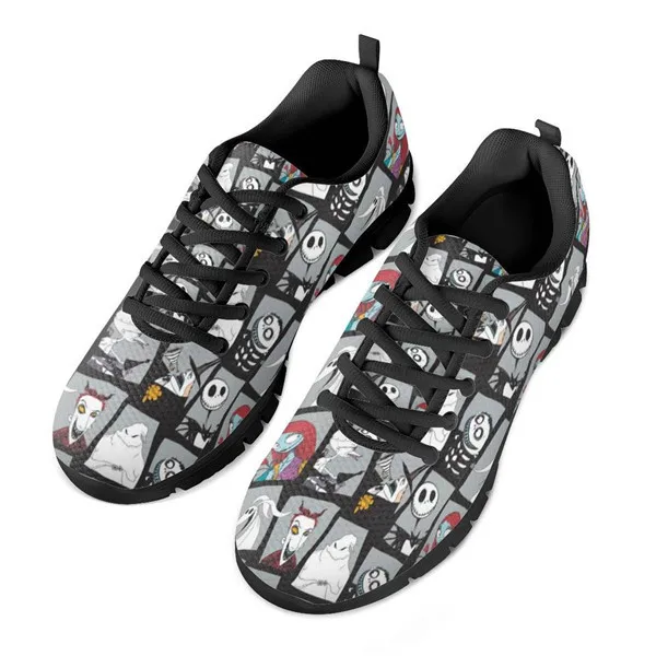 Мужская обувь с персонажами из мультфильмов; мужские повседневные Прогулочные кроссовки; весенняя обувь на плоской подошве с 3D-принтом «кошмар до Рождества» - Цвет: HK716BAQ