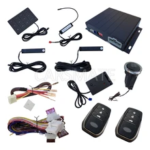 Upgraded PKE Car Alarm System With Shock Sensor Smart Push Button Start Remote Start Engine Password Entry Auto Arm/Disarm