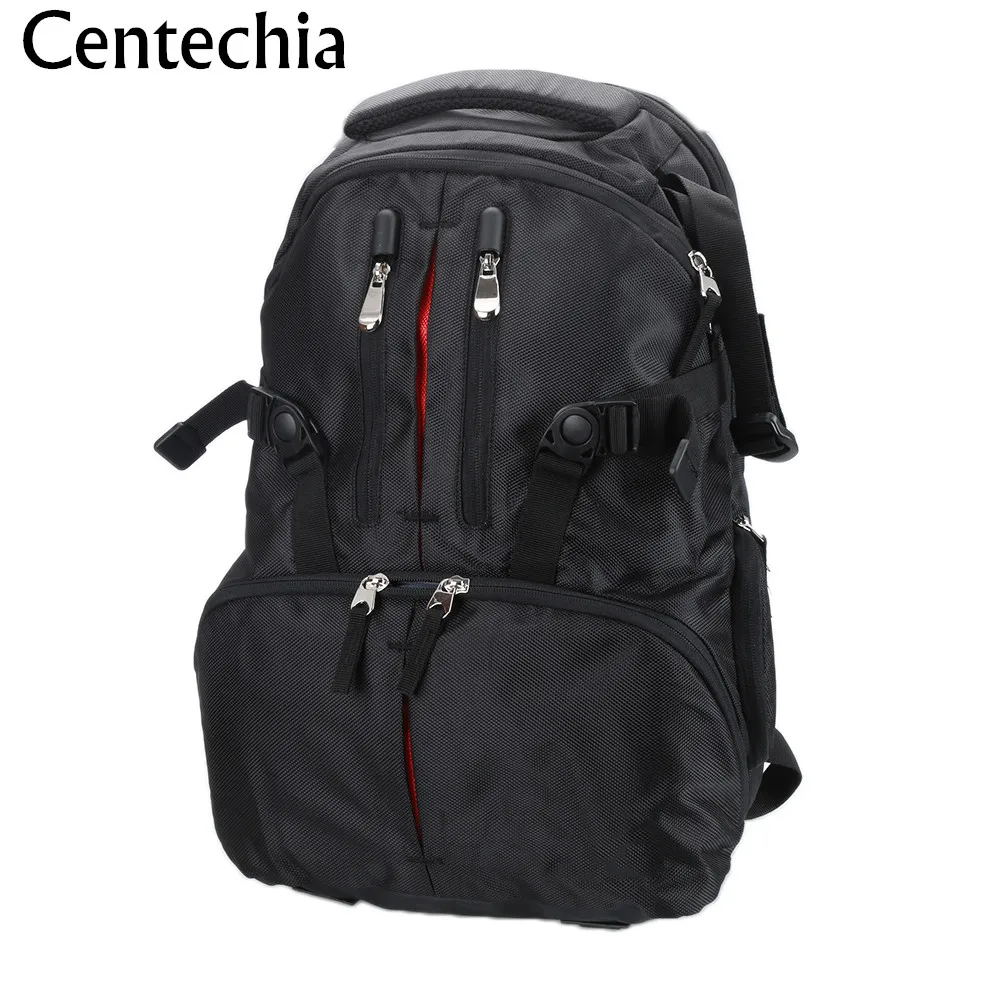 

High intense Waterproof Shockproof Nylon Digital DSLR Photo Padded Travel Backpack for Canon Nikon Black Newest