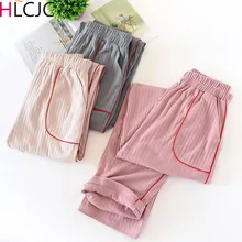 Хлопковые женские пижамы; брюки для сна; сезон весна-осень; удобные повседневные свободные брюки; домашняя одежда для женщин; утренняя зарядка; брюки