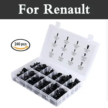 

[240pcs] Push Retainer Set 12 Most Popular Sizes Free Fastener Remover For Renault Laguna Latitude Logan Megane Safrane Sandero