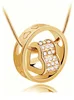 Collier avec pendentif rond en forme de cœur pour femmes, bijou classique à la mode, ajouré, avec strass, livraison directe, qualité promotionnelle, AAAAA + ► Photo 1/6