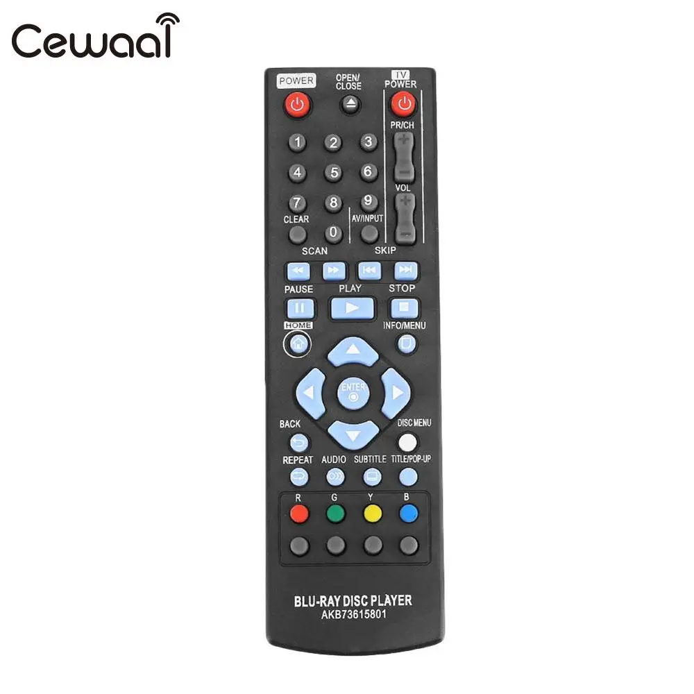Cewaal Замена RC AKB73615801 пульт дистанционного управления для LG DVD Blu Ray плеер BP320 BP220 BP200