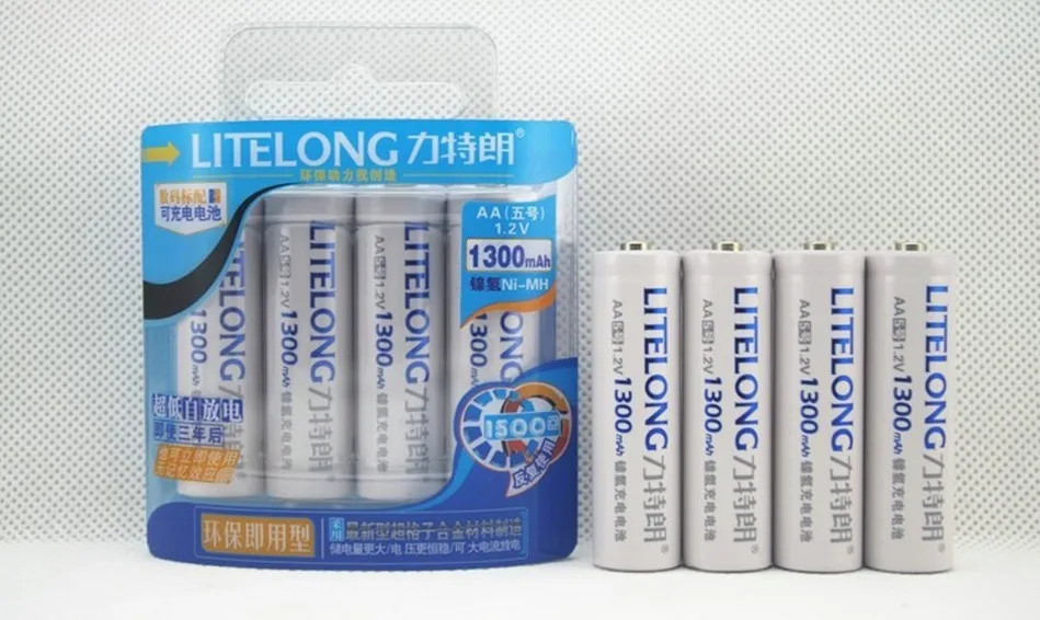 4 x AA 1300 mAh ni-mh аккумуляторная батарея+ интеллектуальное 4 cheenl AA/зарядное устройство может заряжать щелочные никель-кадмиевые батареи Ni-MH