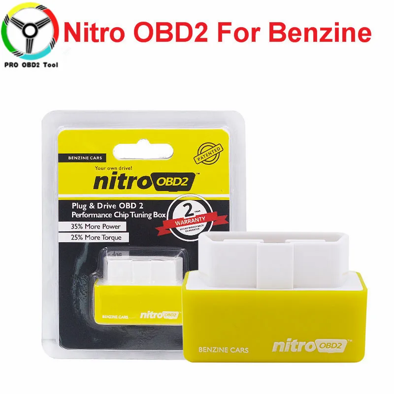 Экономия топлива 15% эко OBD2 и Nitro OBD2 автомобиль экономичный чип блок настройки Plug& Drive для Benzine автомобилей Низкое топливо низкая эмиссия - Цвет: Цвет: желтый