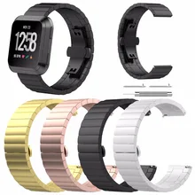 DHL, 50 шт./партия, сменный металлический ремешок из нержавеющей стали для Fitbit Versa, браслет без винтов, напульсники
