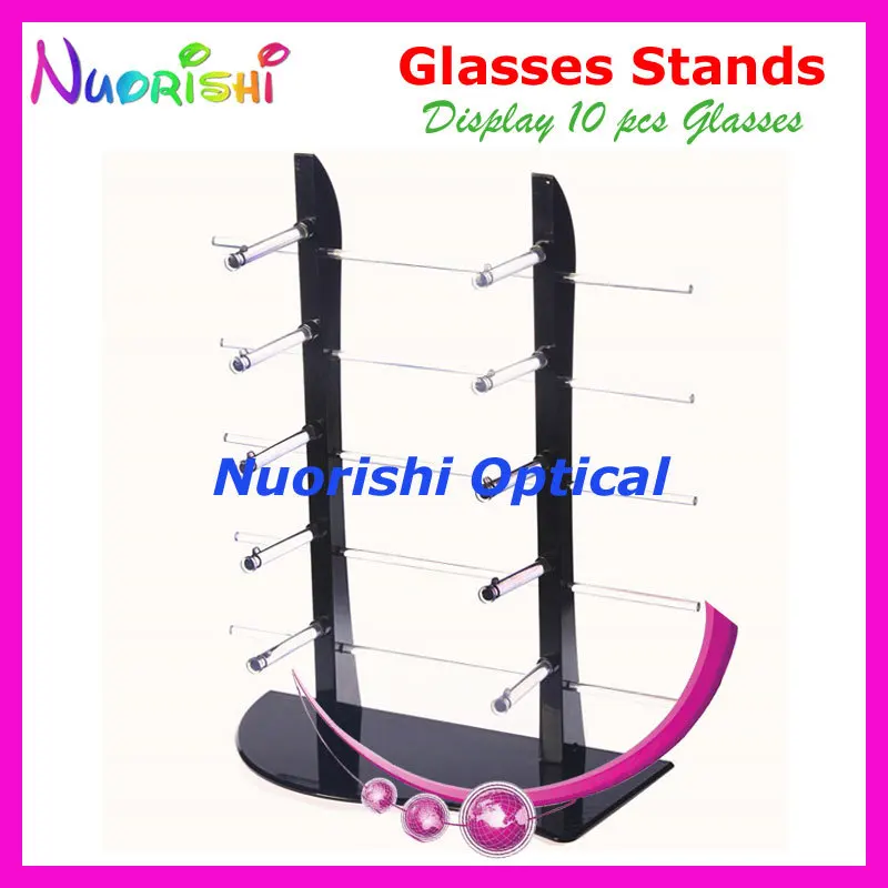 

Black Red Eyeglass Sunglass Eyewear Glasses Store Display Stand Props Shelf Show 10pcs Glasses On Counter CK303-10 Free Shipping