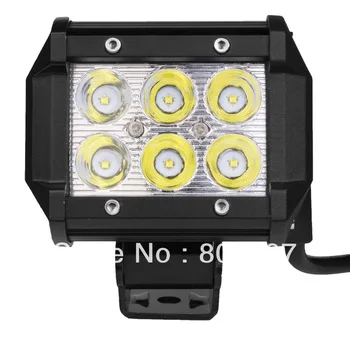 2 x 18W  6 High Power LED  Work Light Bar 4 Inches LED Light Bar for Truck Boat Jeep ATV SUV 4WD 4X4
