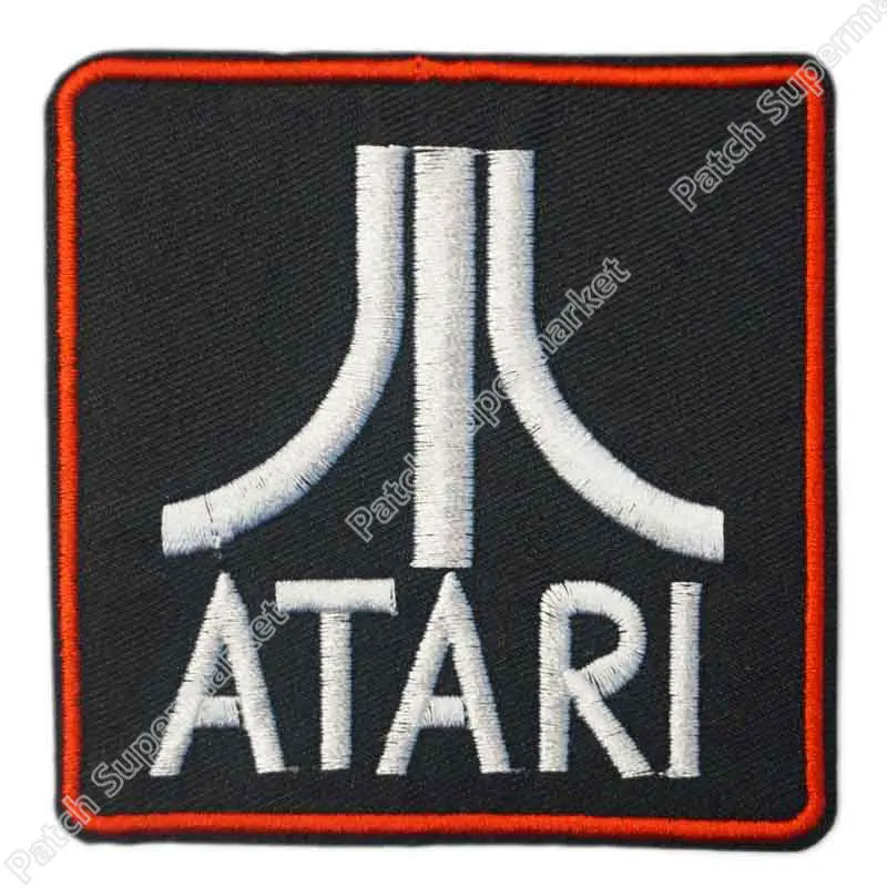 

3.3" ATARI CORPORATION TV MOVIE Cosplay Uniform Embroidered Emblem applique iron on sew on patch badge for t-shirt baseball cap