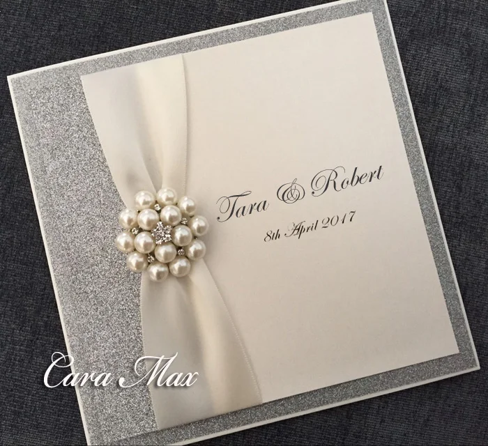 Embellished Paperie Portfolio Wedding Invitations Featured More Silver Glitter Wedding Invitations