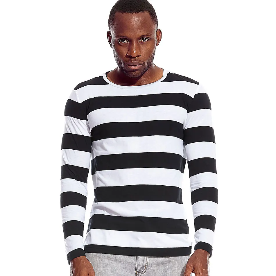 red t shirt with white stripes