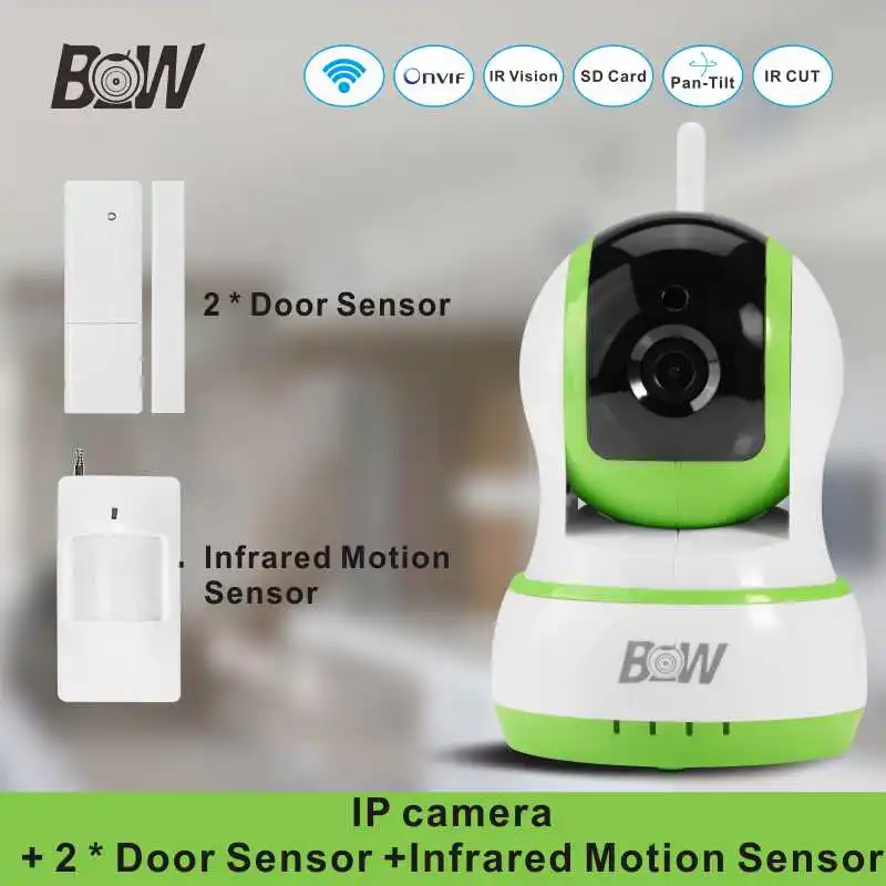 BW Surveillance WiFi IP font b Camera b font Wireless Network 2 font b Door b