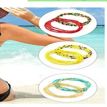 Модный рисовый бисер ручной работы браслет цепочка для талии двойного назначения подарок для девочек Прямая с фабрики