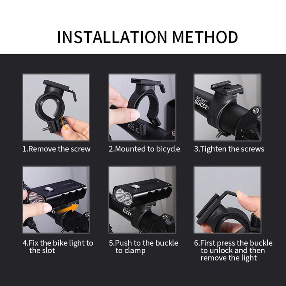 Excellent 1000 Lumens Bike Light T6 L2 Rechargeable Bicycle Safety Lamp Front Handlebar Cycling LED Headlight Taillight Flashlight 8