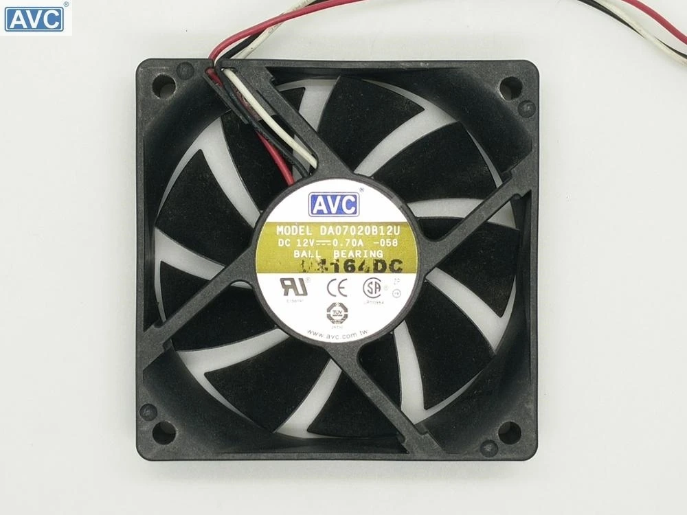 Оригинальный Для AVC DA07020B12U 12V 0.70A 70*70*20 мм сервер двойной вентилятор|server fan|avc fanfan 12v |