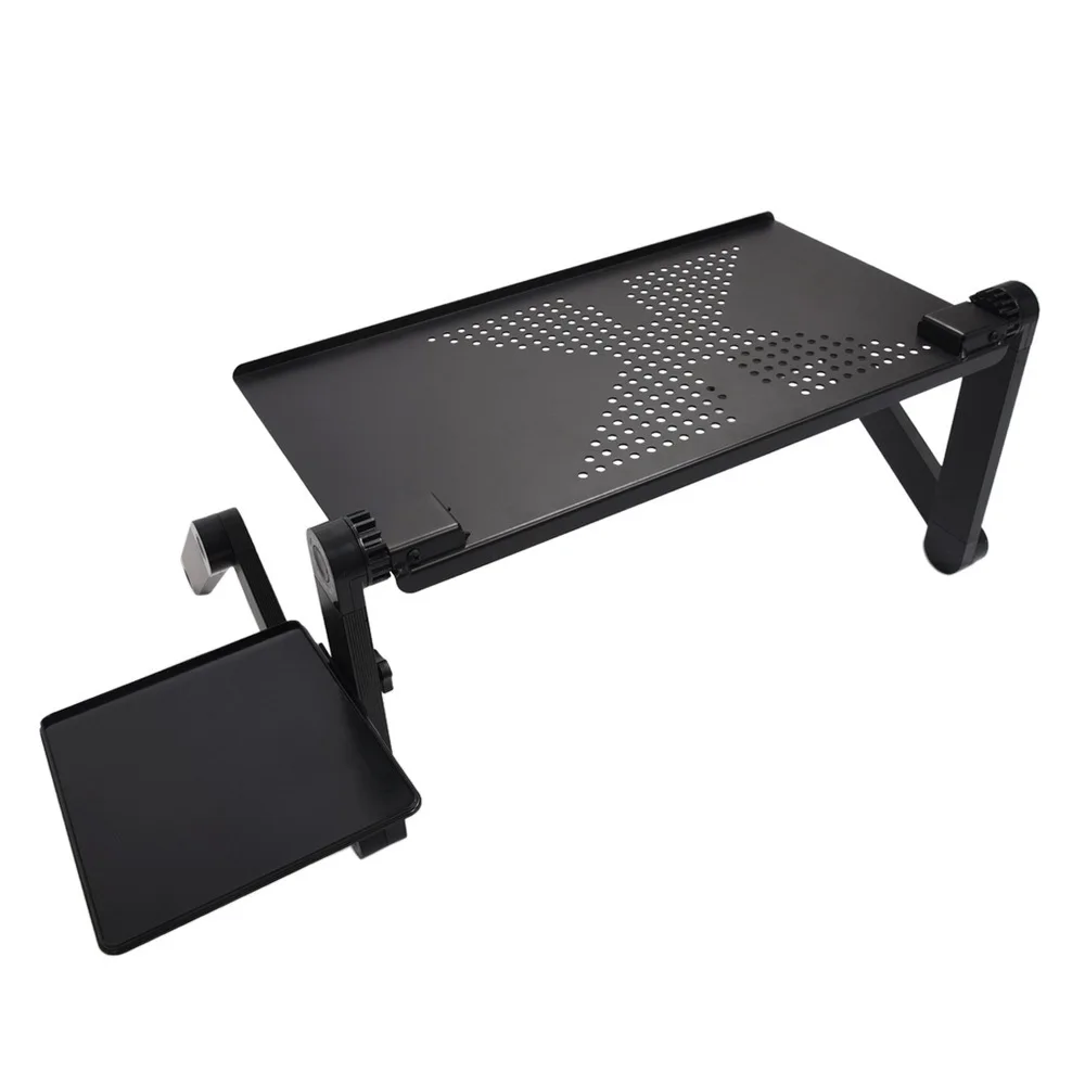 

High Quality Portable Foldable Adjustable Laptop Desk Computer Table Stand Tray For Sofa Bed Black SY-DNZ14-