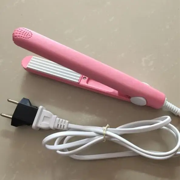 1pc New Mini Hair Straightener Ceramic Straightening Iron Corrugate Curling Iron Styling Tools Hair Curler With Eu Adapter Mini Hair Straightener Straightening Ironceramic Straightener Aliexpress
