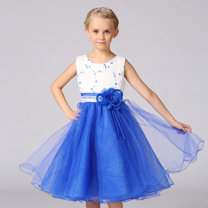 

Wholesale Flower girl dress 2017 Kids Dress For Girls Children Beautiful Party Kids Chothing 12pcs/1lot L18705