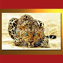 Бескаркасная Высококачественная ручная обшитая Современная леопардовая картина маслом на холсте настенная гостиная фотографии для декорирования комнаты