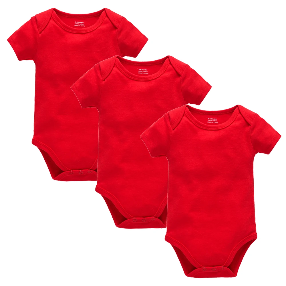 Kavkas 3PCS 5PCS Baby Boys Girls Clothes Solid White Short Sleeve Cotton Baby Bodysuits body bebe 0-24 months Newborn Jumpsuit Best Sellers In Babies & Kids