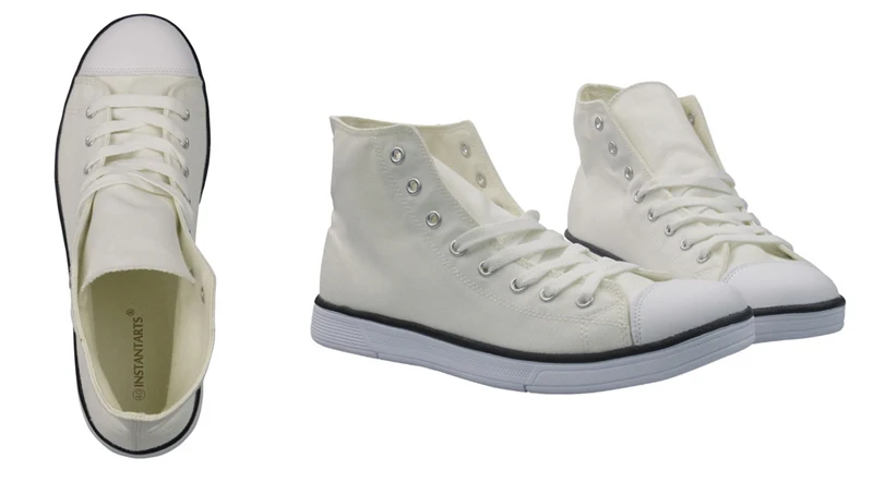 INSTANTARTS/Модная парусиновая обувь с высоким берцем и принтом «Галактика»; мужская обувь на шнуровке; Вулканизированная обувь; мужские кроссовки на плоской подошве; Zapatos Homme