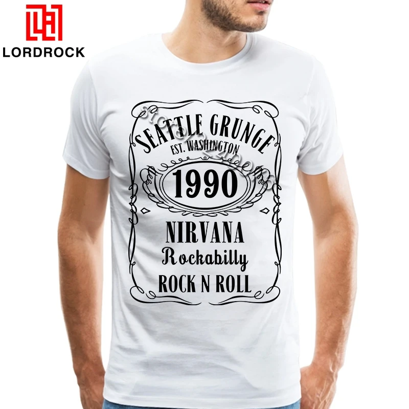 Retro Grunge Rock T shirt Camiseta 1990 Concert Tee Shirt Short sleeved
