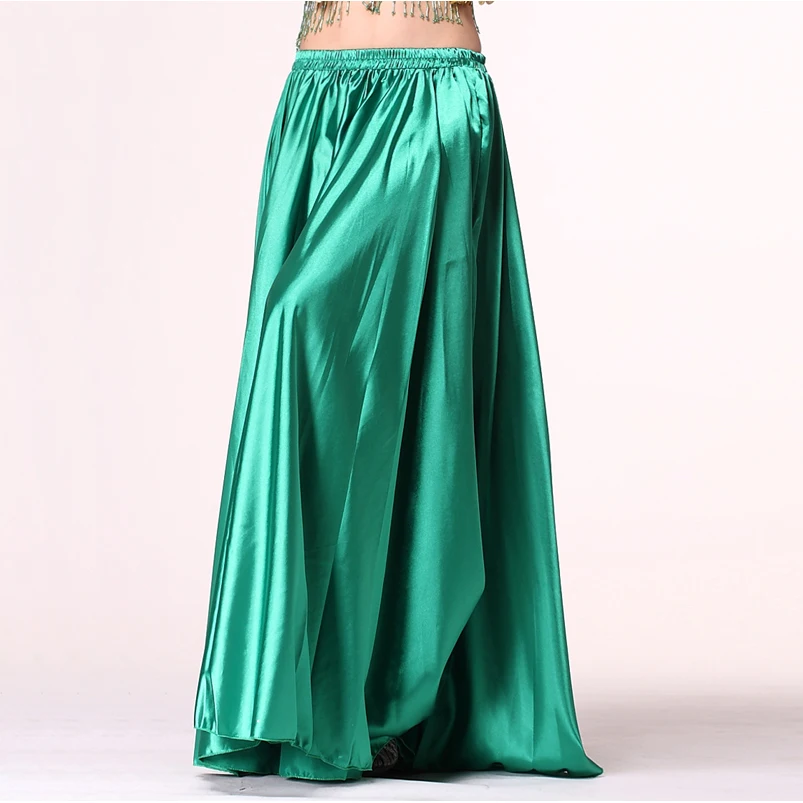 Дешевые 16 цветов Профессиональная женская одежда для танца живота полный круг юбки фламенко юбки размера плюс атласная юбка для танца живота