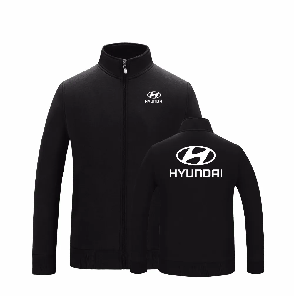 

New Winter Autumn Hoodie Man Women zipper Hyundai Sweatshirt solid colour coats