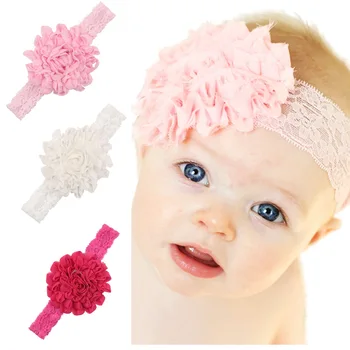 

1 Piece MAYA STEPAN Children Girls Fashion Chiffon Flower Lace Hair Head Band Baby Newborn Hair Rope Headband Headwear Headwrap