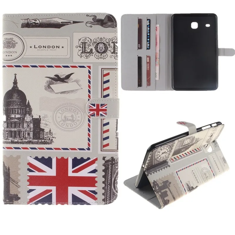 2 Leaves PU Leather Stand Case For Samsung Galaxy Tab E 8.0 Case T377 T375 T377V SM-T377V Case Protector Tablet Wallet Cover Bag (2)