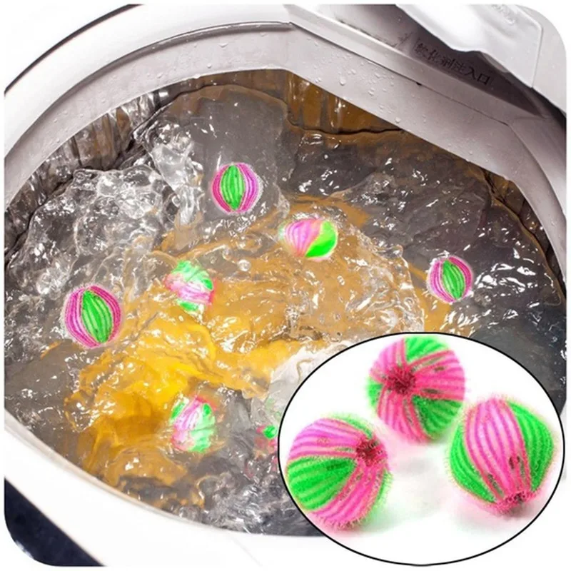 

6Pcs Eco Friendly Laundry Balls Creative Machine Fabric Softener Reusable Magic Hair Removal Clothes Personal Care Cleaning Ball