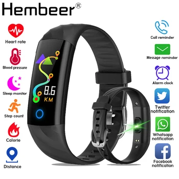 

Electronic Health Bracelet Blood Pressure Measurement Oxygen Sleep Monitor Smart Band Pedometer Fitness Sports Watch Women Men