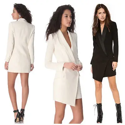 2015 Women Fashion Casual OL Business One Button Long Slim Suit Jacket