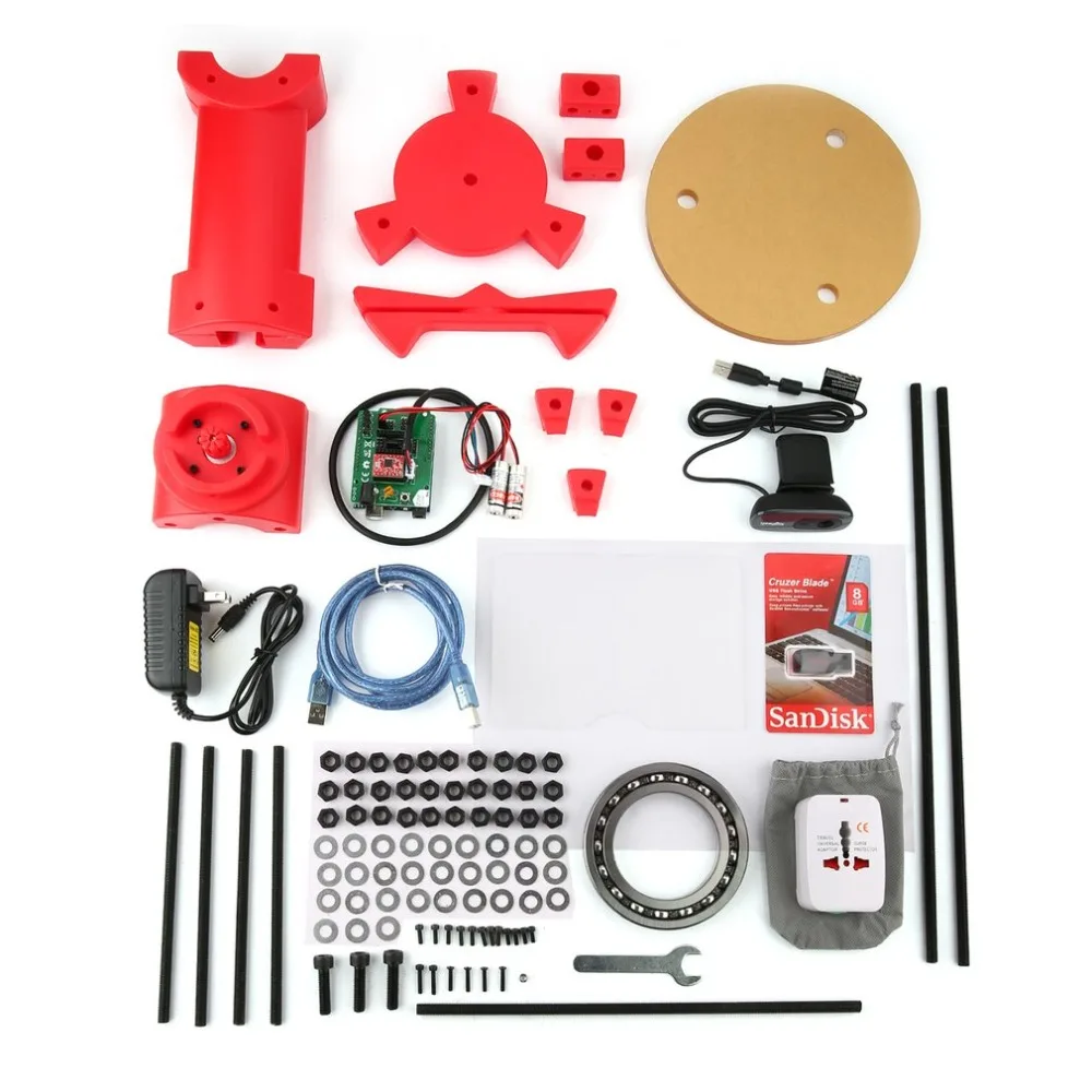 

High Precision Three-Dimensional DIY Laser Scanner Plate Kit w/Adapter Object Laser Desktop Scanner For Ciclop Printer