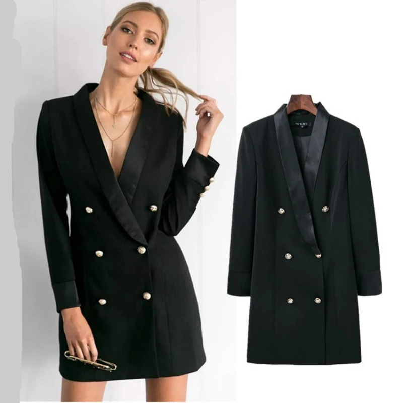 blazer button dress