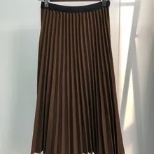 Плиссированные повседневные женские юбки в классическом европейском и американском стиле, мягкая гладкая Удобная брендовая одежда