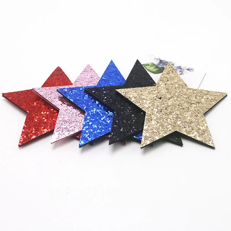 

David accessories width:85mm candy color glitter star diy decoration crafts hair accessories 5pieces,DIY handmade, 5Yc2734