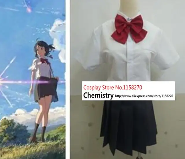 wa kimi no nd seu nome mitsuha miyamizu traje cosplay em de no