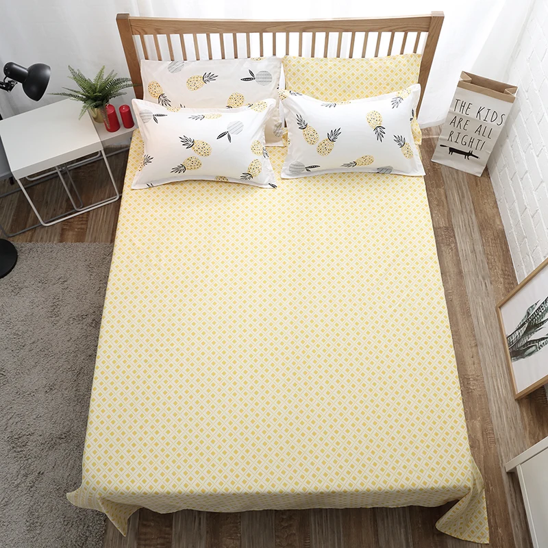 SlowDream مجاميع راحة الفراش الأناناس نمط الزخرفية غرفة نوم الشمال أغطية المنسوجات المنزلية ورقة مسطحة سادات مجموعة