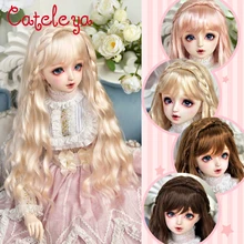 Cateleya bjd кукла парик супер мягкие шелковые для укладки волос Плетение волос Длинные вьющиеся волосы гигантский ребенок 1/3/4/6 цветочным полем для девочек длинные волосы