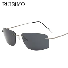 Чехол, поляризационные титановые солнцезащитные очки, Полароид, фирменный дизайн, Gafas, мужские Квадратные Солнцезащитные очки, солнцезащитные очки для мужчин, wo men