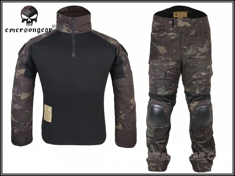 Emerson Gen2 Combat Shirt&Pants with Elbow Knee Pads Tactical Gear Hunting Uniform Camouflage Military Tactical Suits EM6971