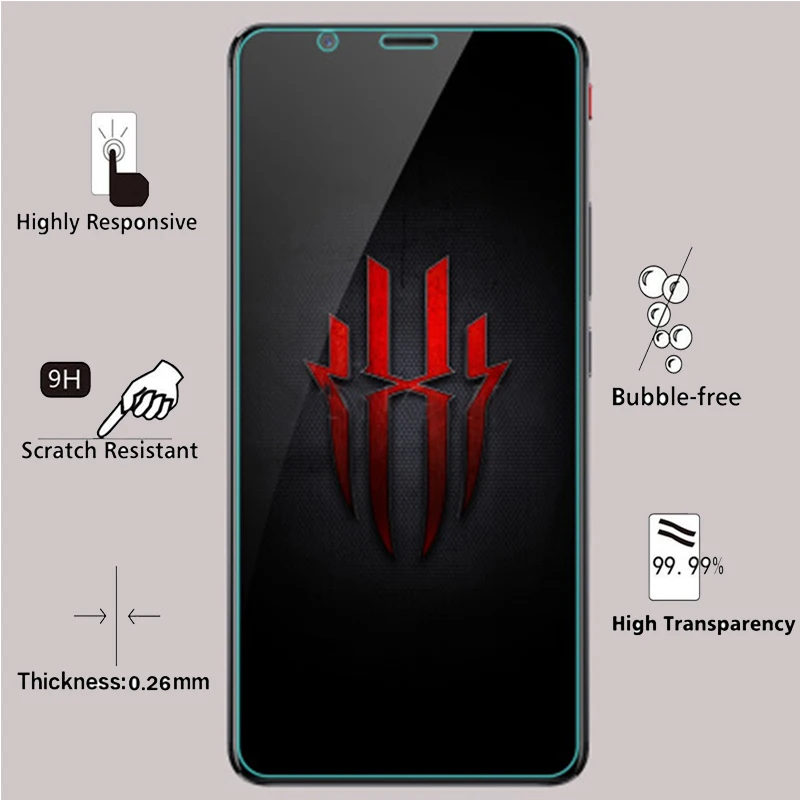 2.5D Закаленное стекло для ZTE Nubia Red Magic 9H Высококачественная Взрывозащищенная