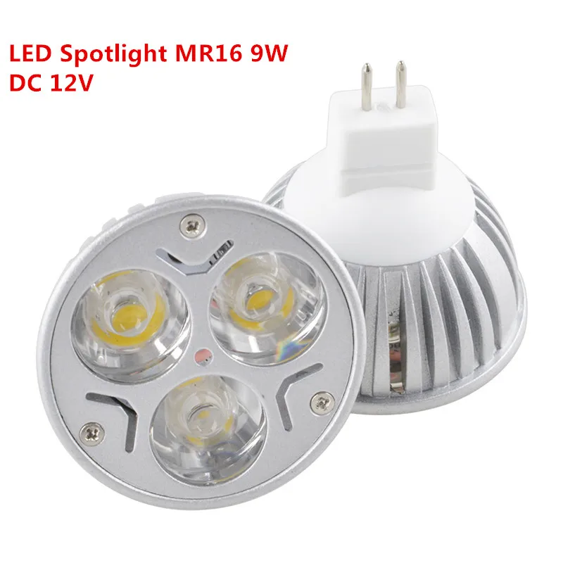 50 * DHL новая диммируемая лампа MR16 9W DC/AC 12V EPISTAR Светодиодная теплый белый свет/P