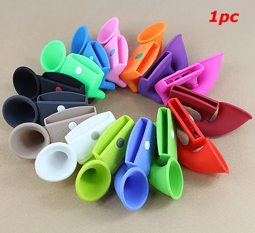 

New Portable Loud-speaker Silicone Sound Soft Amplifier Horn Stand for iPhone 5