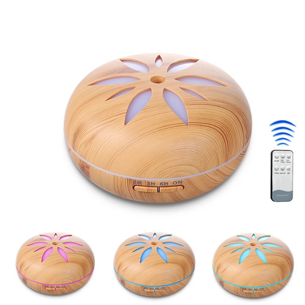 

Electric Aroma Diffuser Essential Oil Diffuser 500ML Wood Grain LED Light Aromatherapy Mist Maker Ultrasonic Air Humidifier