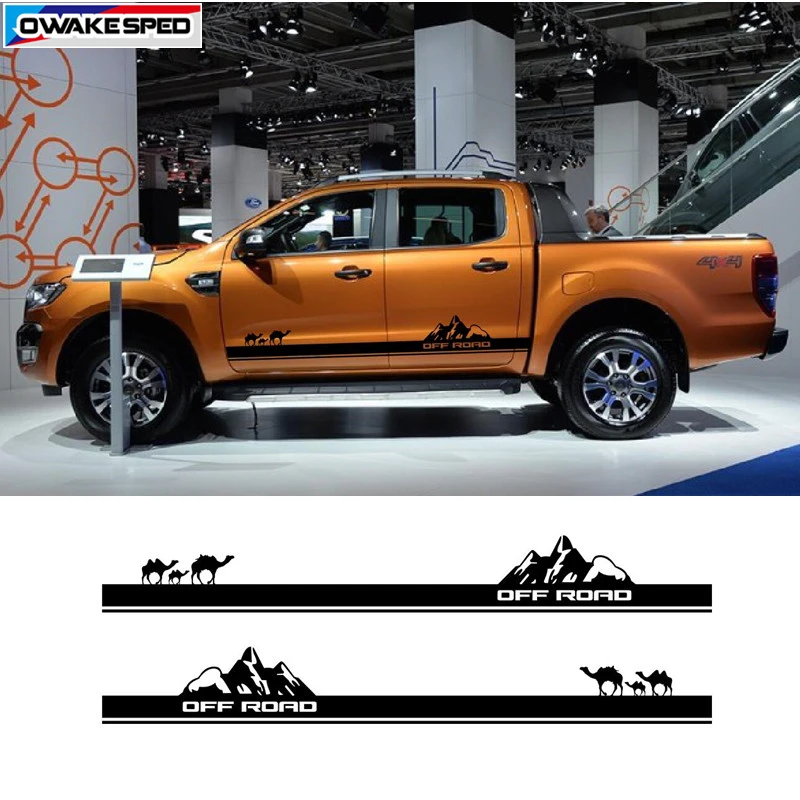 Pickup Truk Dekorasi Vinyl Decal Mountain Grafis Stiker Mobil Unta