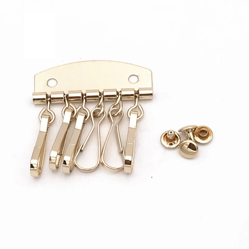 

1PC DIY Key Holders Sewing Key Holders 6 Hooks Patchwork Sewing Metalware Key DIY Accessories Key Chain Ring Keyfob Ring