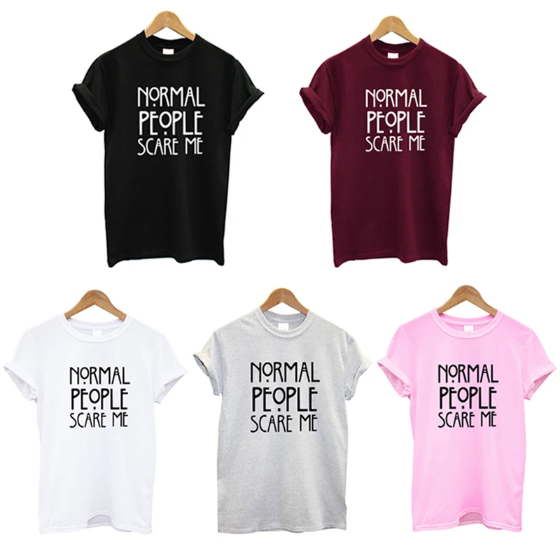 Las mujeres marrón Camiseta de algodón Normal asustar a la gente Me impreso camiseta Mujer Camiseta de manga corta de verano Tumblr Tops Camisetas Mujer Las mujeres marrón Camiseta de algodón Normal asustar a la gente Me impreso camiseta Mujer Camiseta de manga corta de verano Tumblr Tops Camisetas Mujer