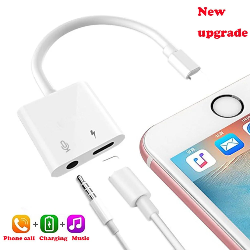 Audio Headphones Adapter For iphone 3.5mm Aux Jack Audio Splitter Cable
